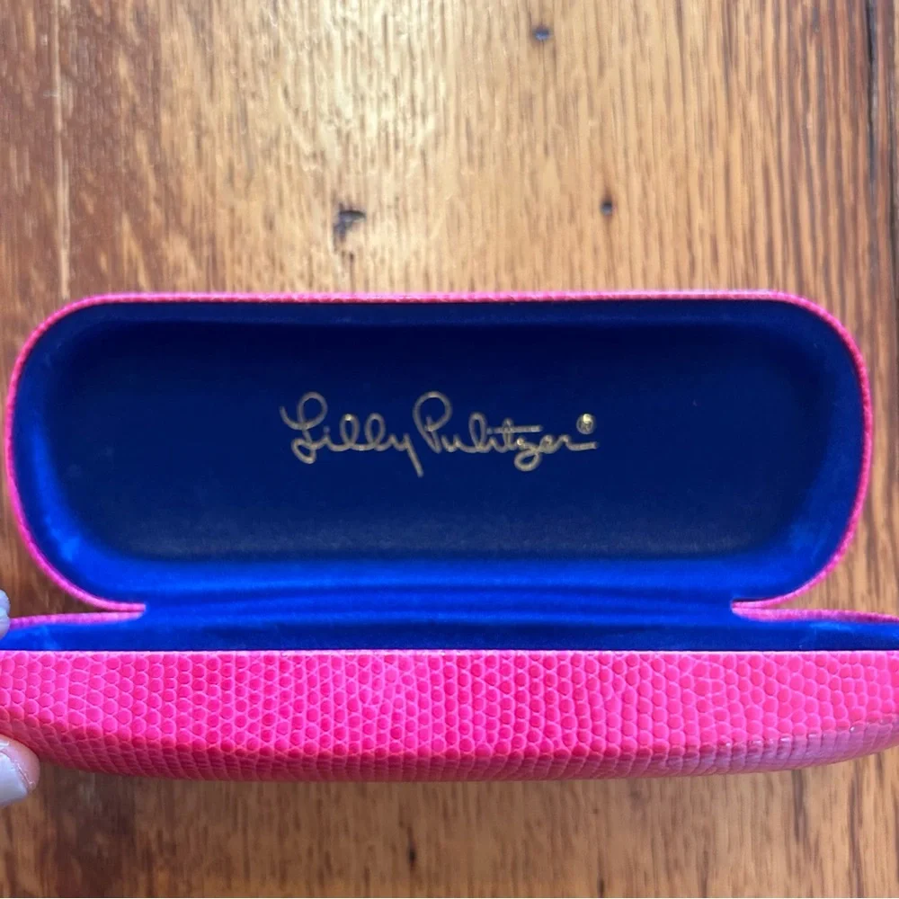 Lilly Pulitzer Signature Eyeglass Sunglass Hard Case Clamshell Hot Pink Women’s